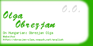 olga obrezjan business card